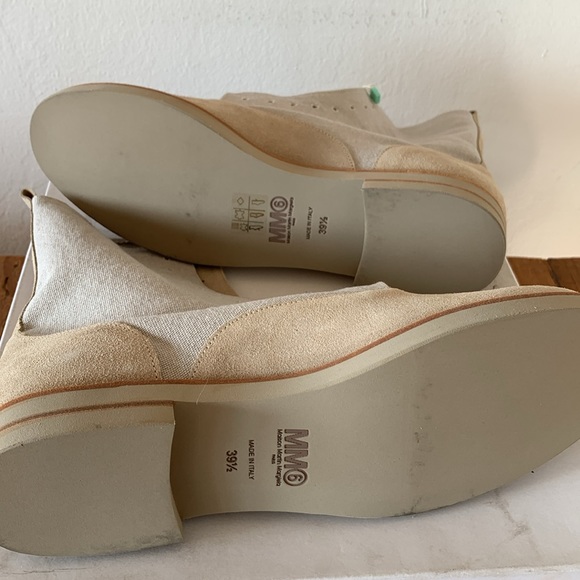 MM6 Maison Martin Margiela Suede Canvas Lace up Boots - NO LACES - size 39.5 - Picture 8 of 10